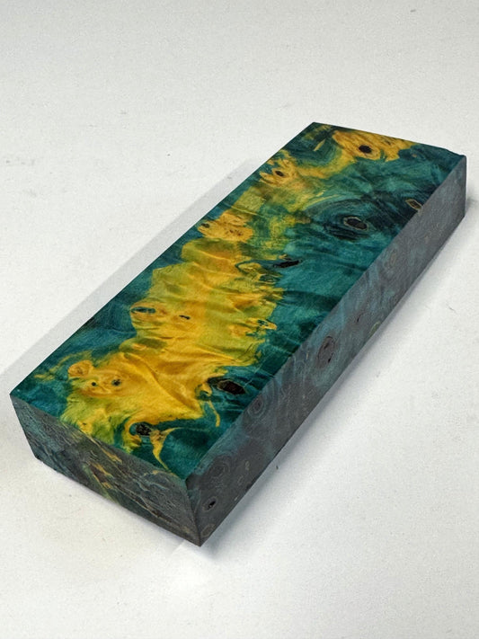 Stabilized Buckeye Burl Knife Scales/ Turning Block  2"x 7/8" X 5 1/4"  BB-1