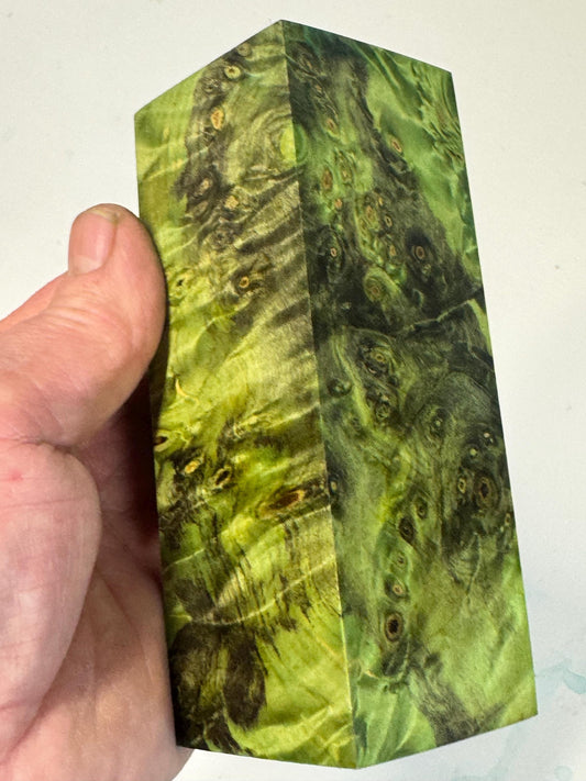 Stabilized Buckeye Burl Knife Scales/ Turning Block  2"x 2" X 5 1/4"  BB-3