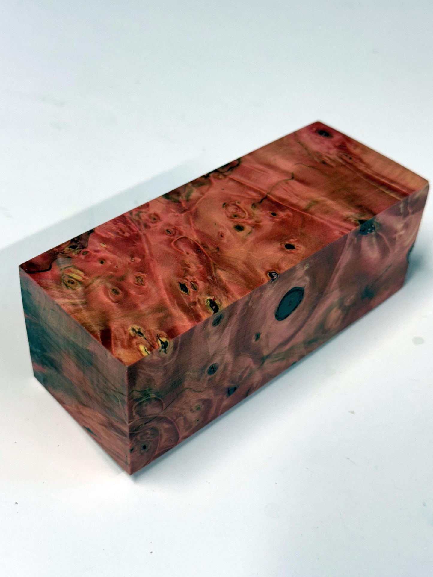 Stabilized Buckeye Burl Knife Scales/ Turning Block  2"x 2" X 5 1/4"  BB-4