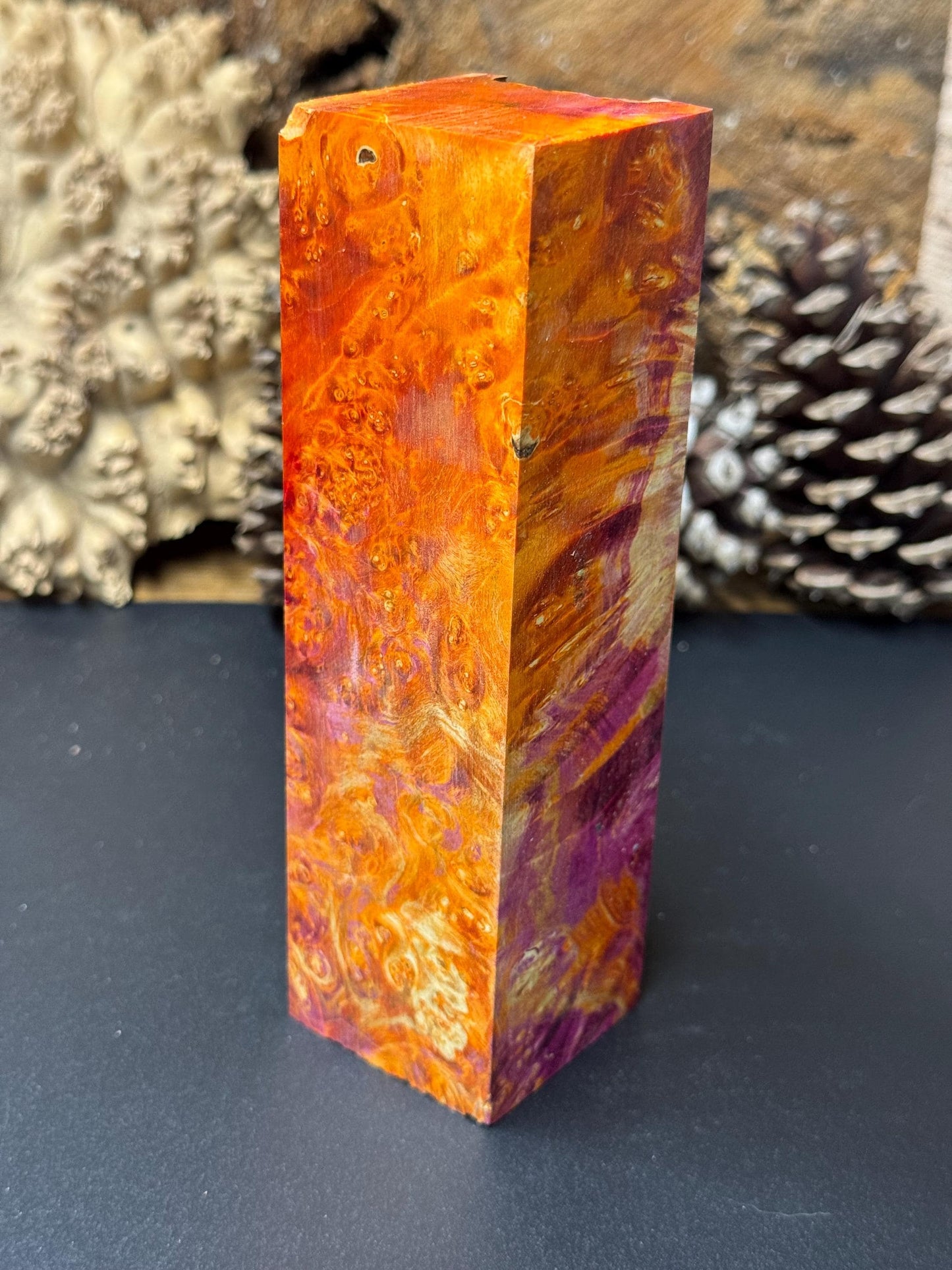 Stabilized Box Elder Burl Knife Scales/ 1911 Grips / Turning Block BE15
