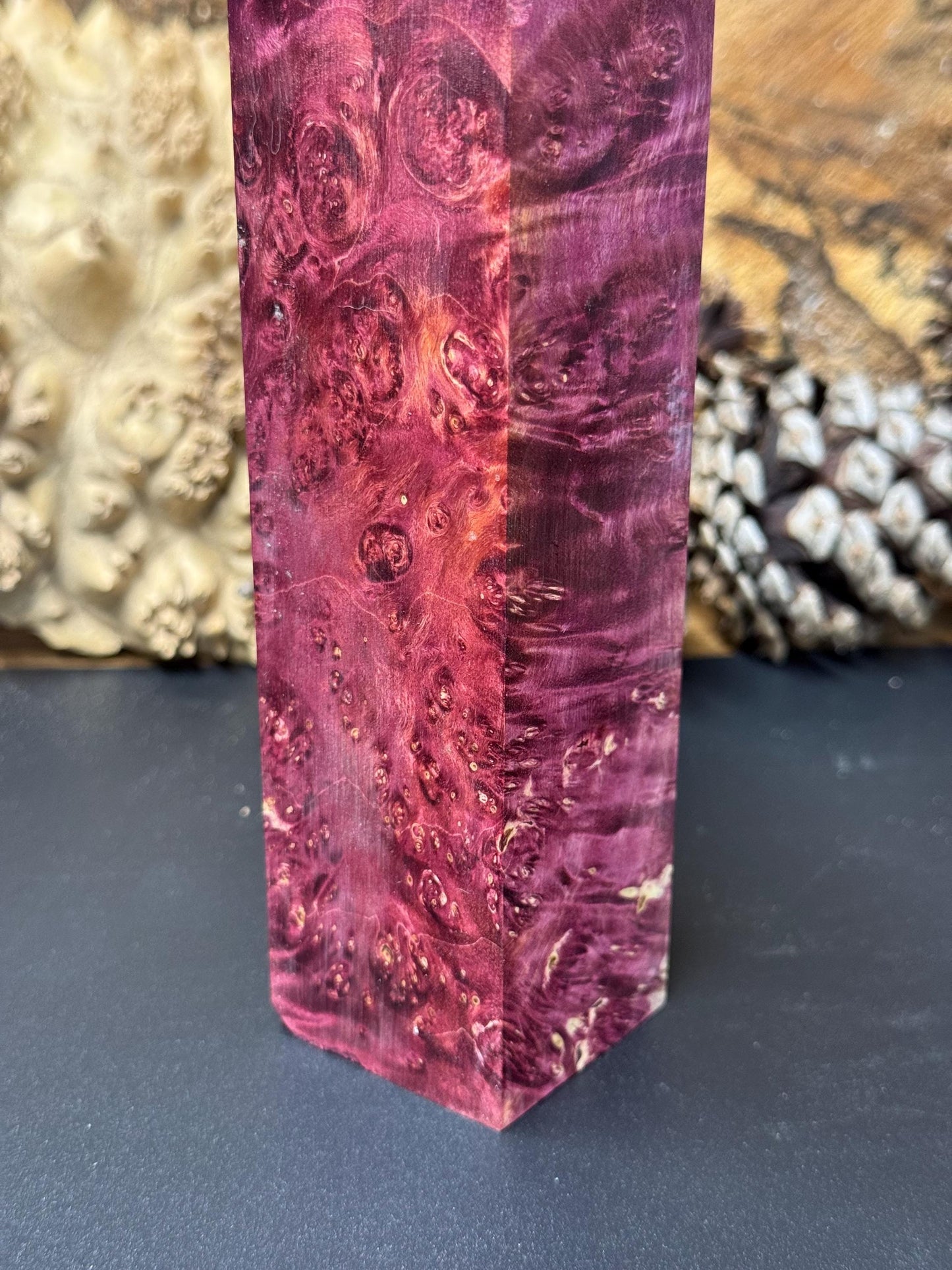 Stabilized Box Elder Burl Knife Scales/ 1911 Grips / Turning Block BE14