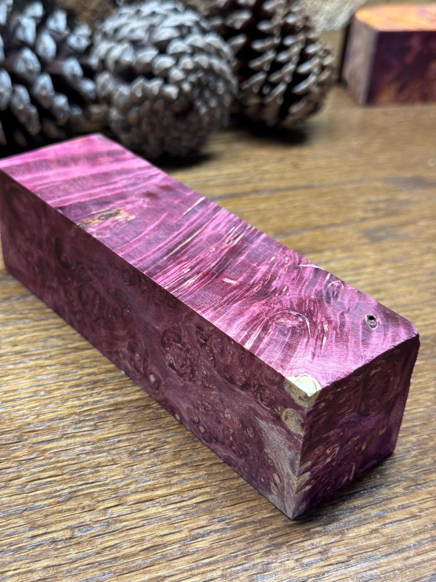 Stabilized Box Elder Burl Knife Scales/ 1911 Grips / Turning Block BE14