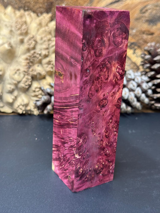 Stabilized Box Elder Burl Knife Scales/ 1911 Grips / Turning Block BE14
