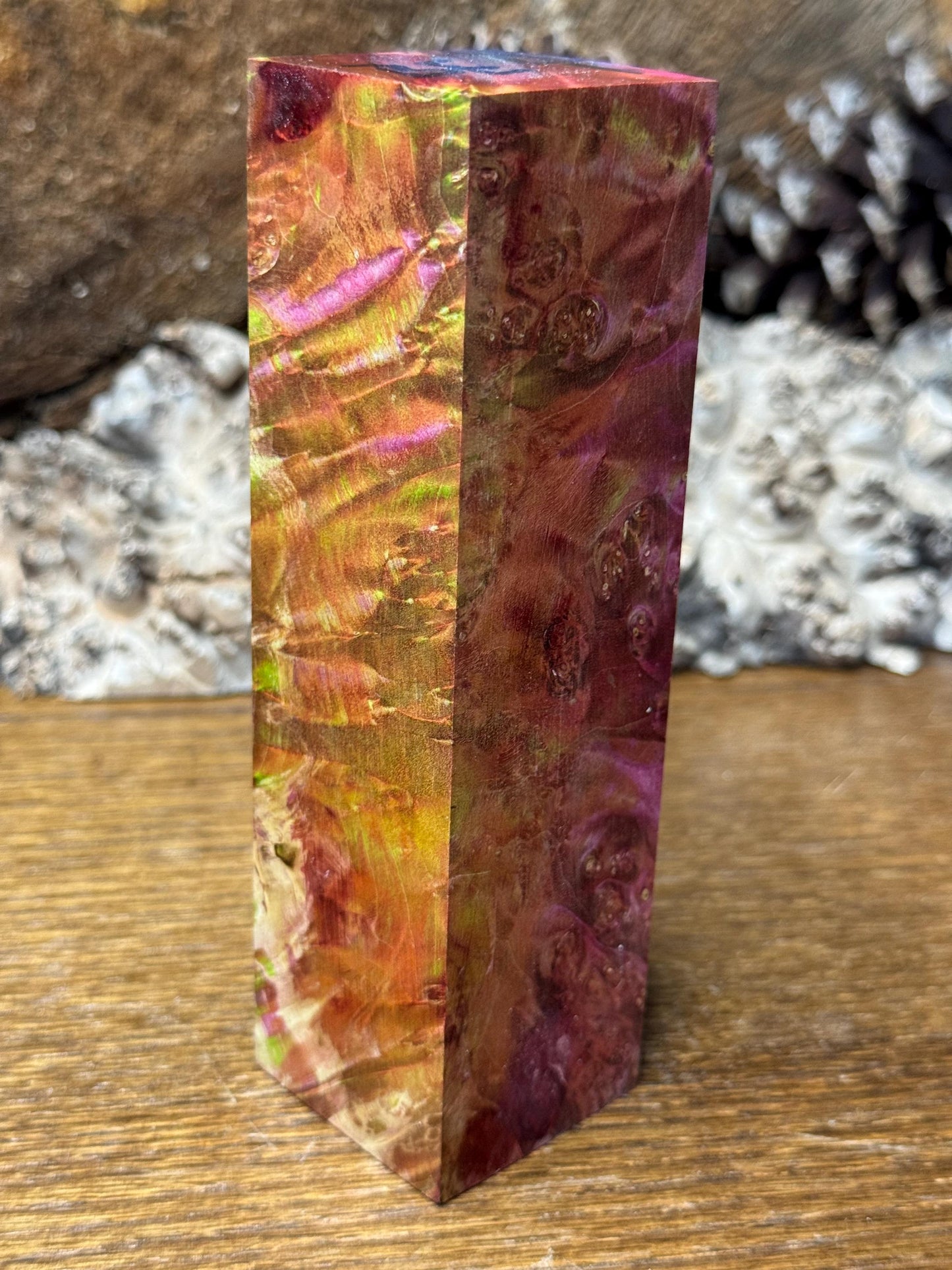 Stabilized Box Elder Burl Knife Scales/ 1911 Grips / Turning Block BE4