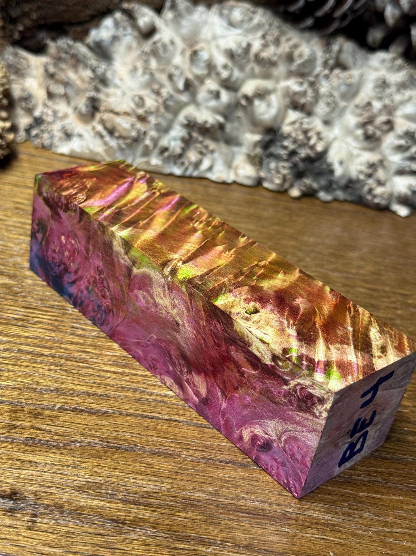 Stabilized Box Elder Burl Knife Scales/ 1911 Grips / Turning Block BE4