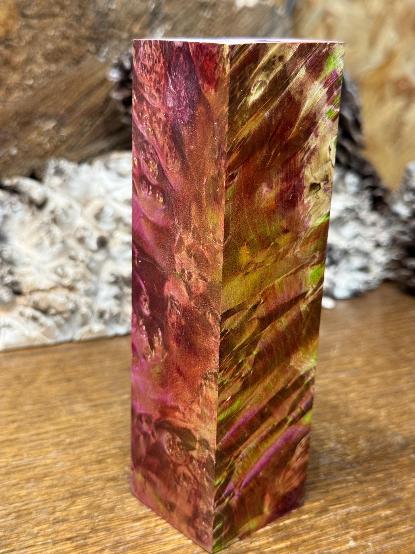 Stabilized Box Elder Burl Knife Scales/ 1911 Grips / Turning Block BE4