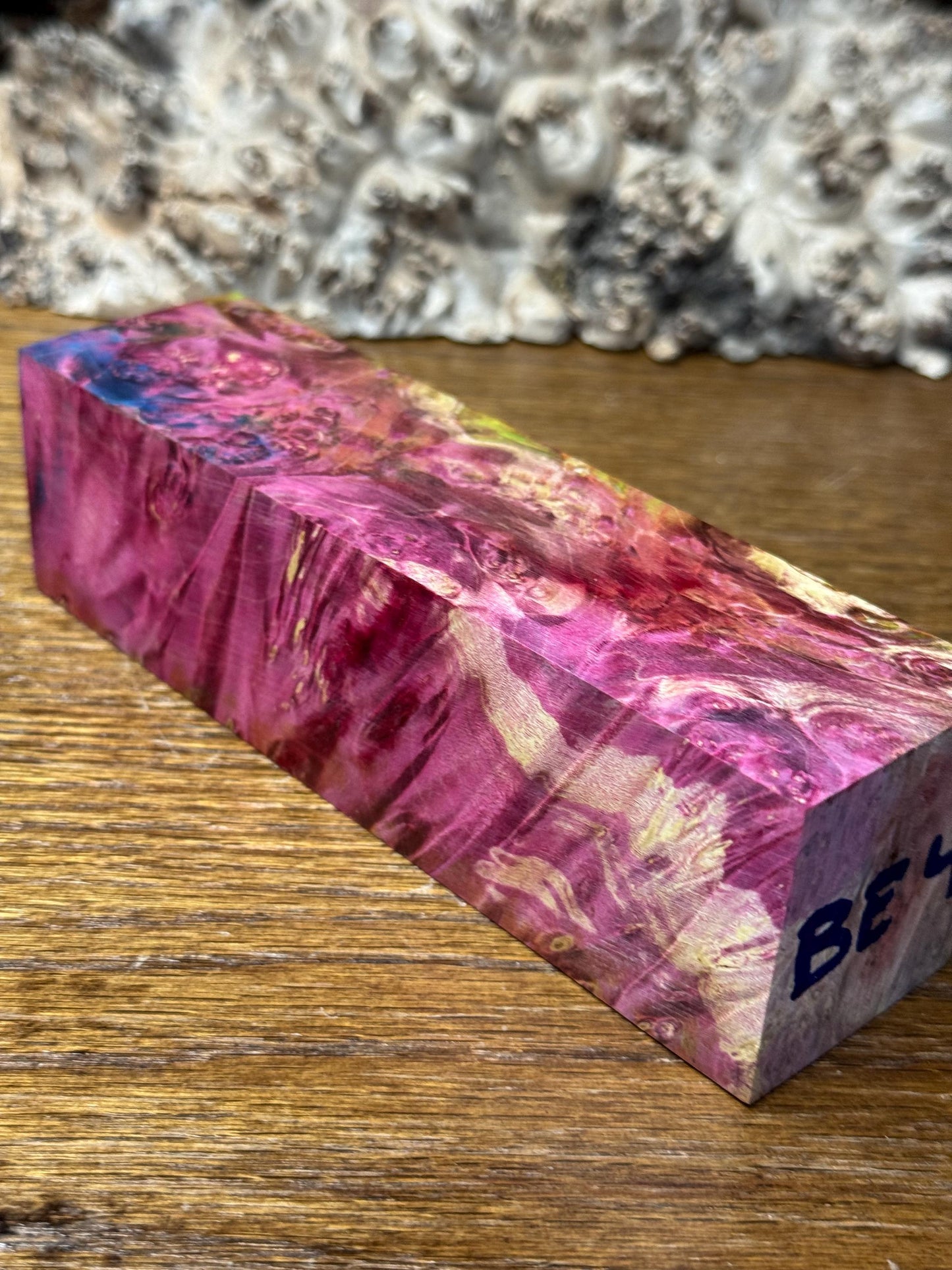 Stabilized Box Elder Burl Knife Scales/ 1911 Grips / Turning Block BE4