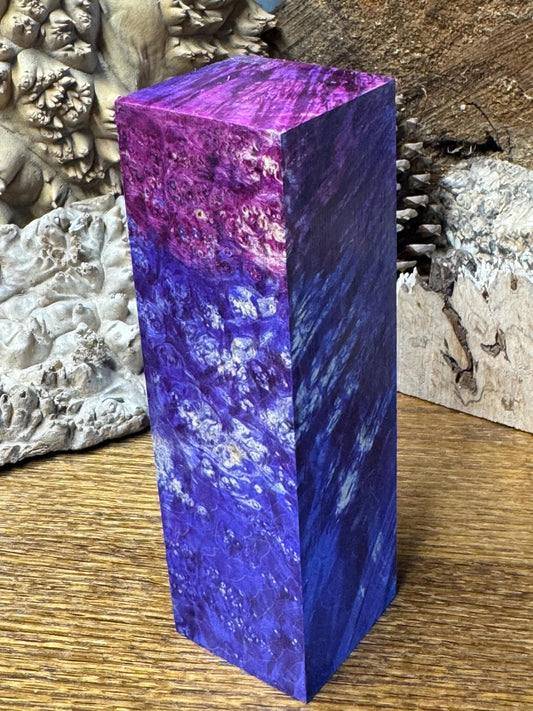 Stabilized Box Elder Burl Knife Scales/ 1911 Grips / Turning Block BE30