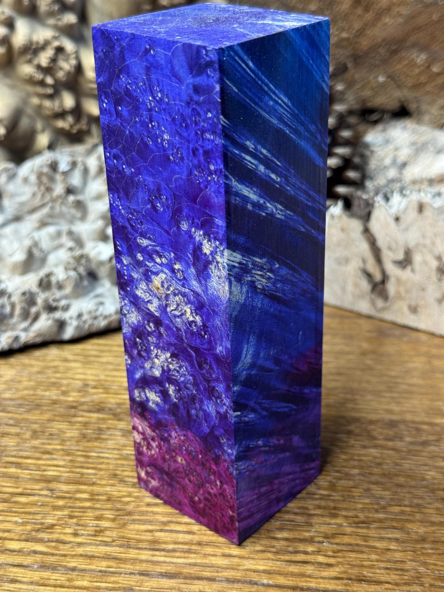 Stabilized Box Elder Burl Knife Scales/ 1911 Grips / Turning Block BE30