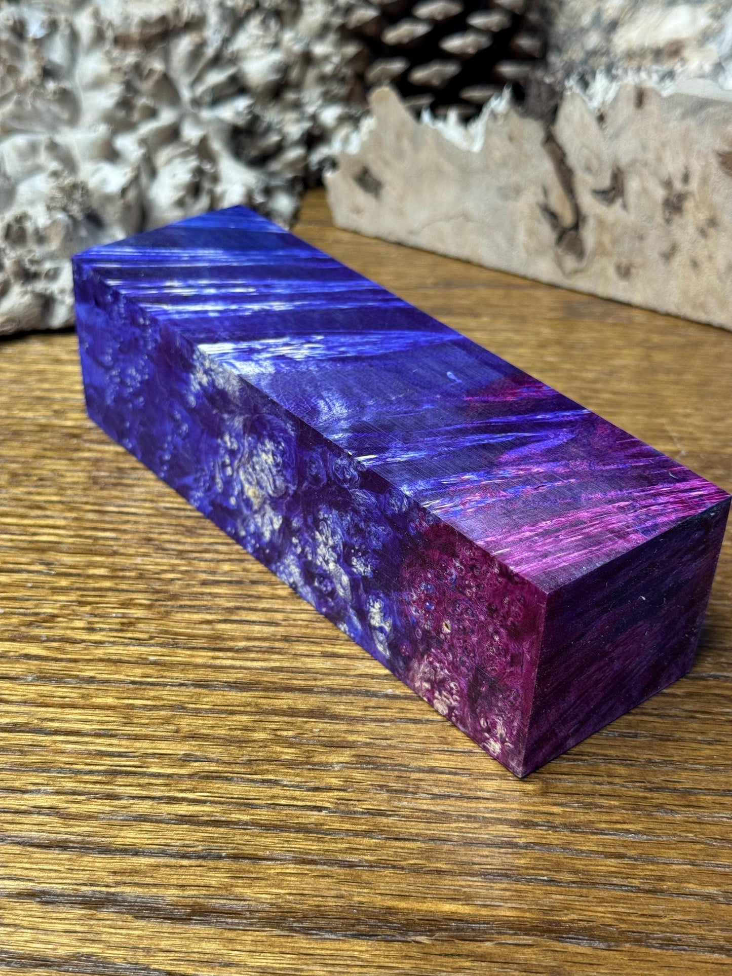 Stabilized Box Elder Burl Knife Scales/ 1911 Grips / Turning Block BE30