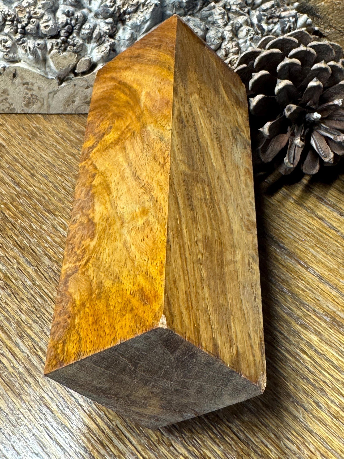 Stabilized Amboyna Burl Turning Block/ 1911 Grips / Knife Block AB20