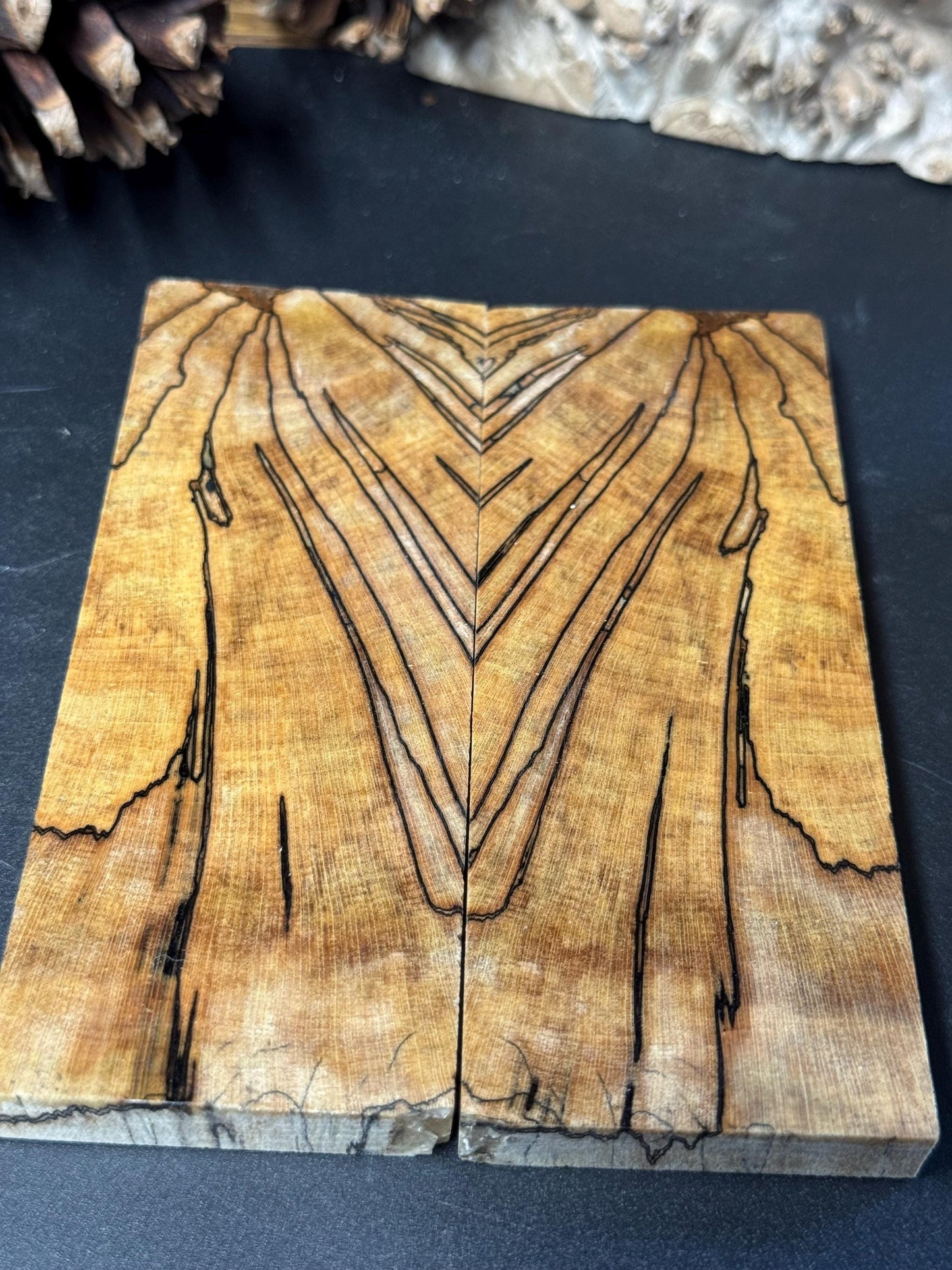 Stabilized Spalted Sugar Maple Maple Knife Scales/ 1911 Grips SM7