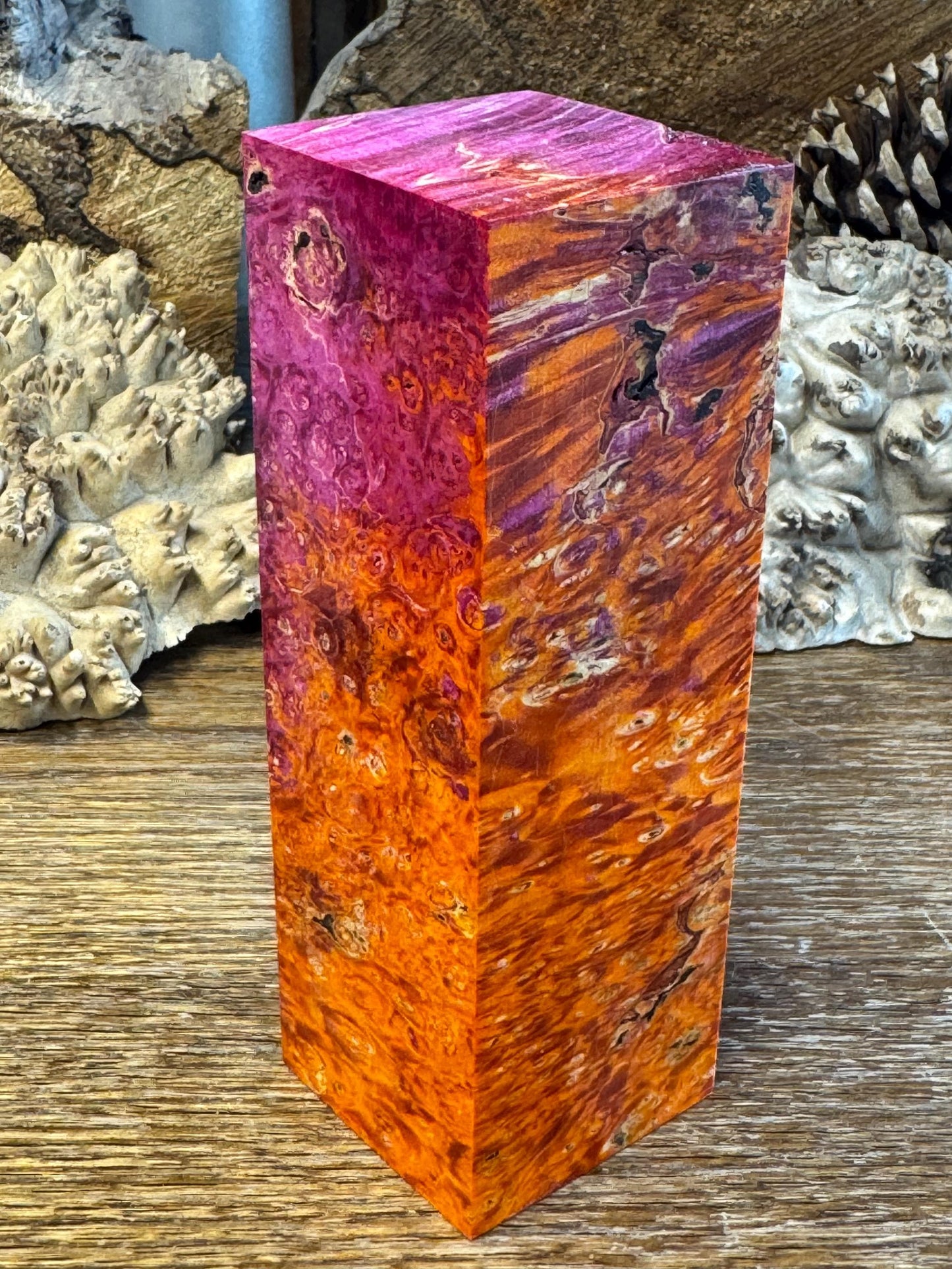 Stabilized Box Elder Burl Knife Scales/ 1911 Grips / Turning Block BE48
