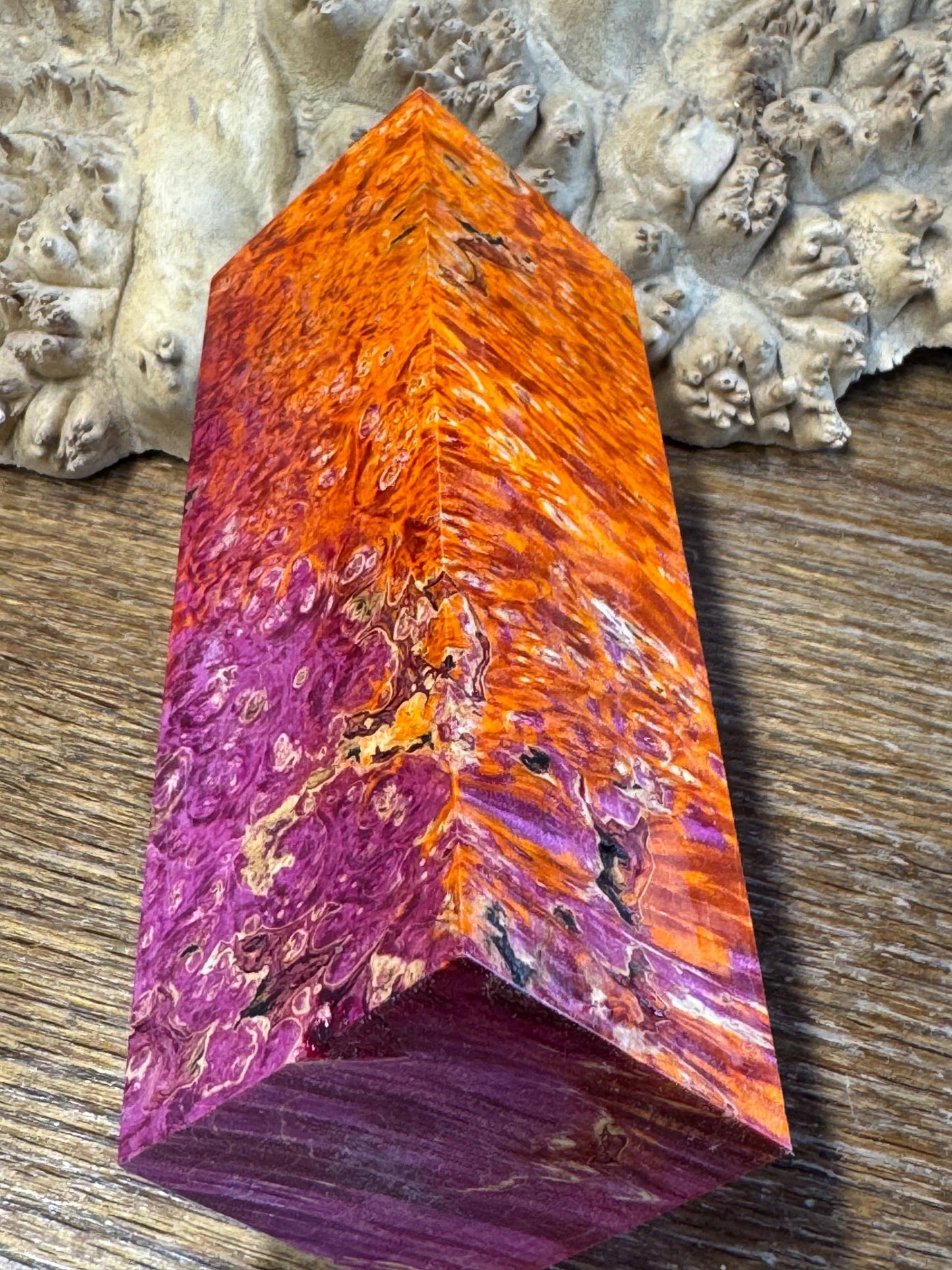 Stabilized Box Elder Burl Knife Scales/ 1911 Grips / Turning Block BE48