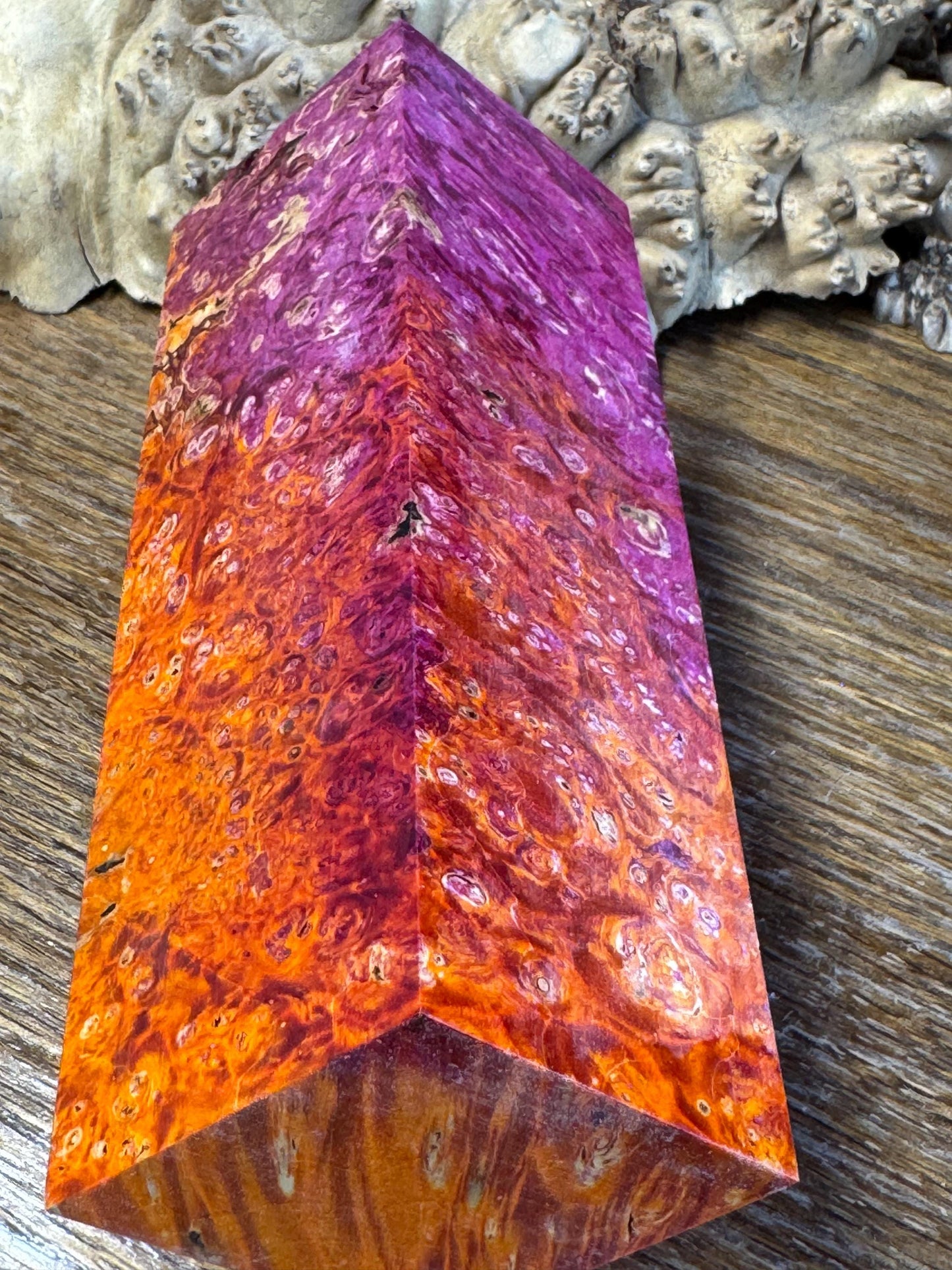 Stabilized Box Elder Burl Knife Scales/ 1911 Grips / Turning Block BE48