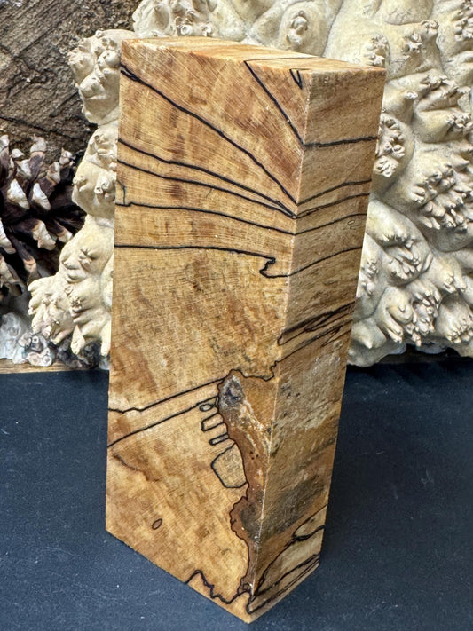 Stabilized Spalted Sugar Maple Knife block/ 1911 Grips  SM34
