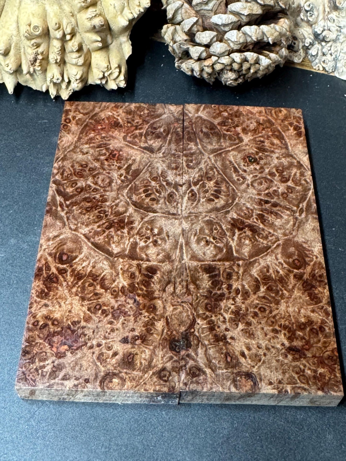 Roasted Stabilized Burl Big Leaf Maple Knife scales/ 1911 Grips  RM52