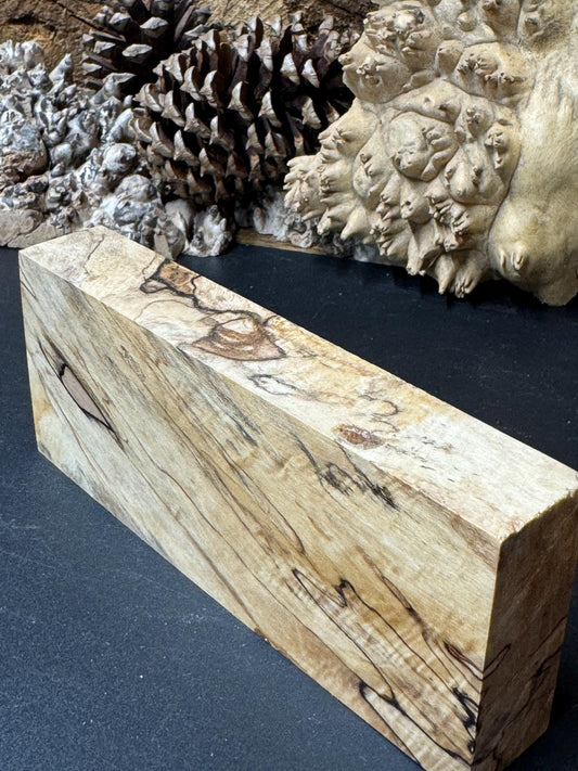 Stabilized Spalted Curley Sugar Maple Knife block/ 1911 Grips  SM38