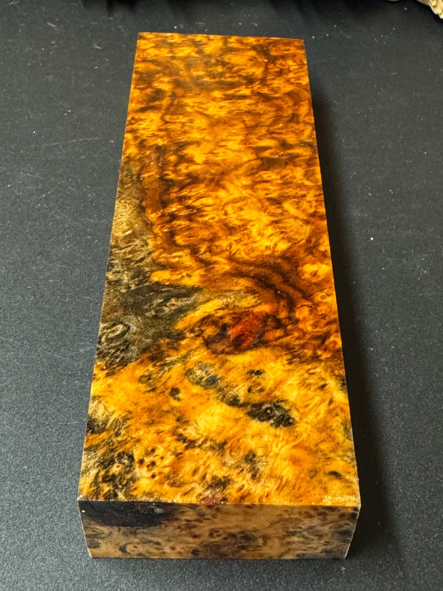 Stabilized Amboyna Burl Turning Block/ 1911 Grips / Knife Block AB4