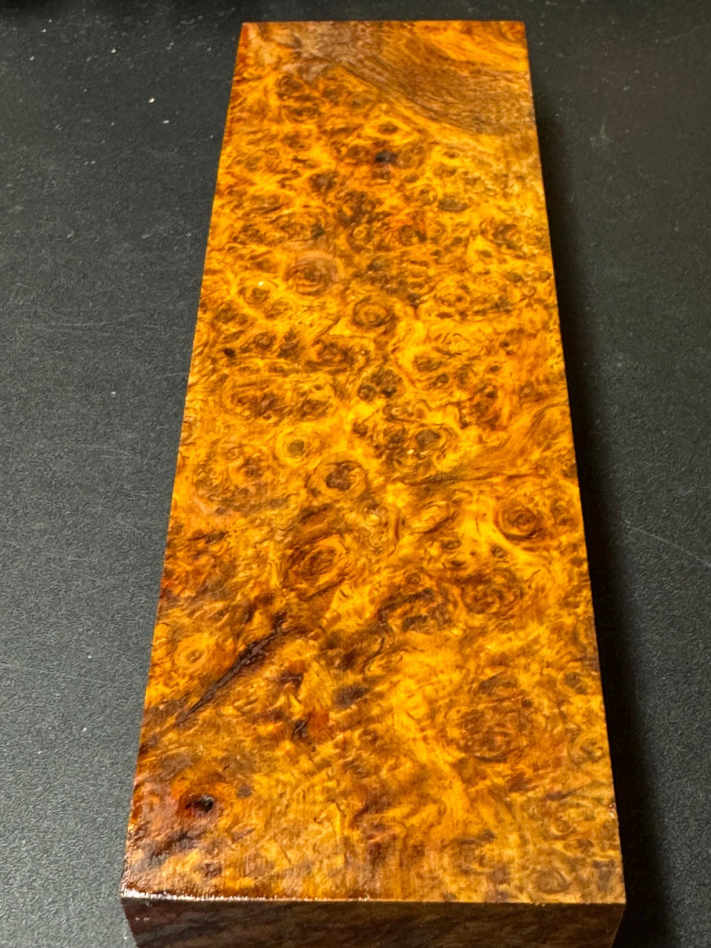 Stabilized Amboyna Burl Turning Block/ 1911 Grips / Knife Block AB14