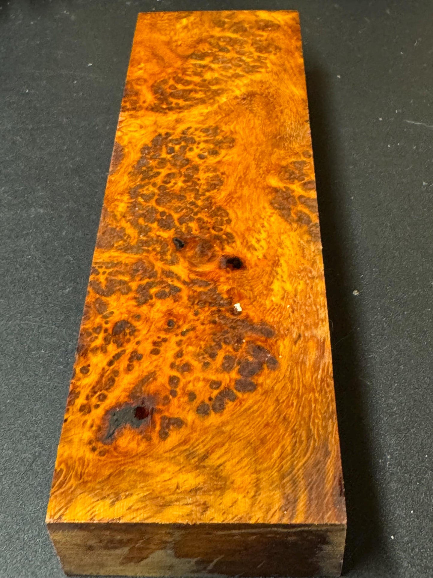 Stabilized Amboyna Burl Turning Block/ 1911 Grips / Knife Block AB21