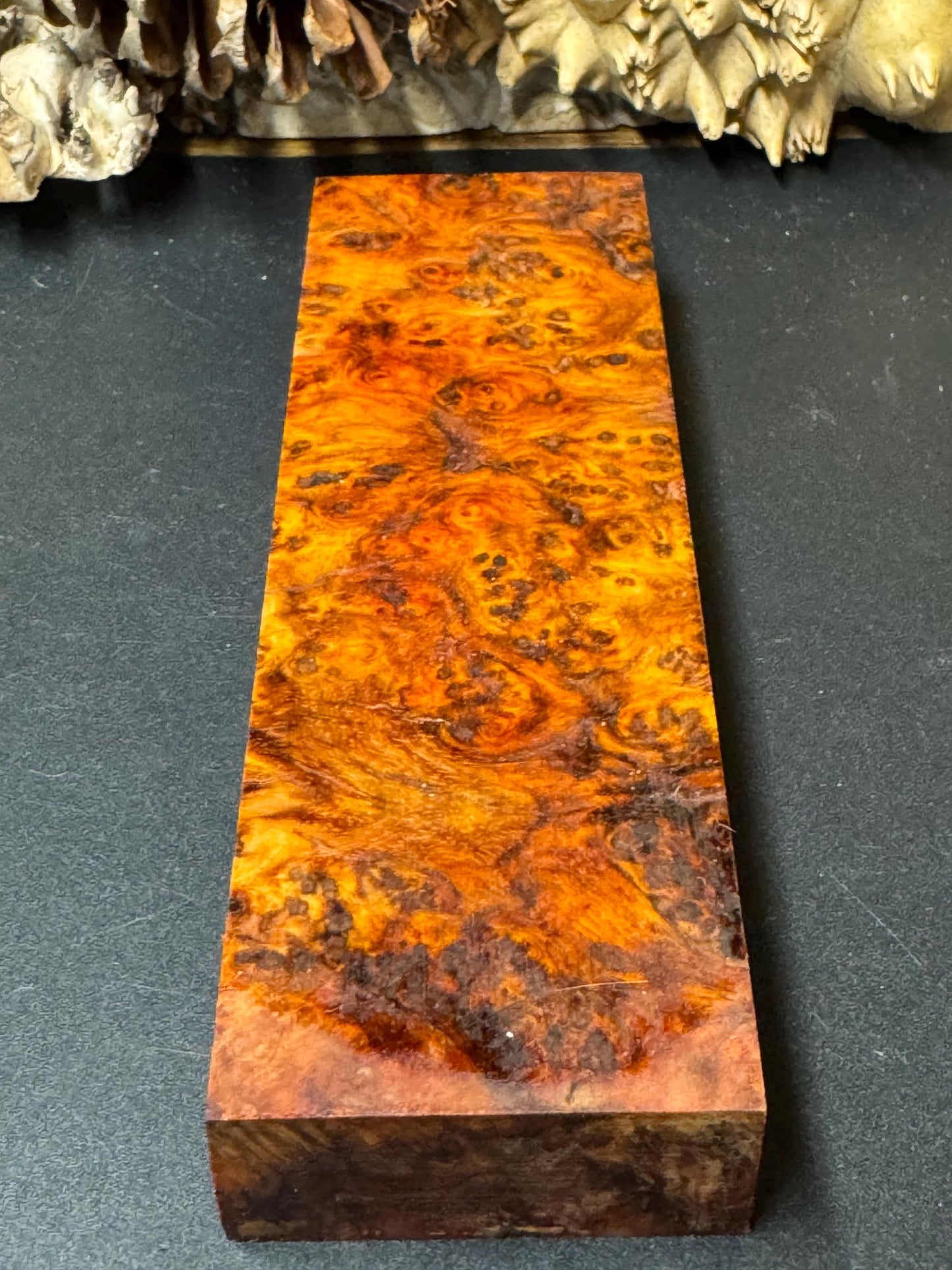 Stabilized Amboyna Burl Turning Block/ 1911 Grips / Knife Block AB6