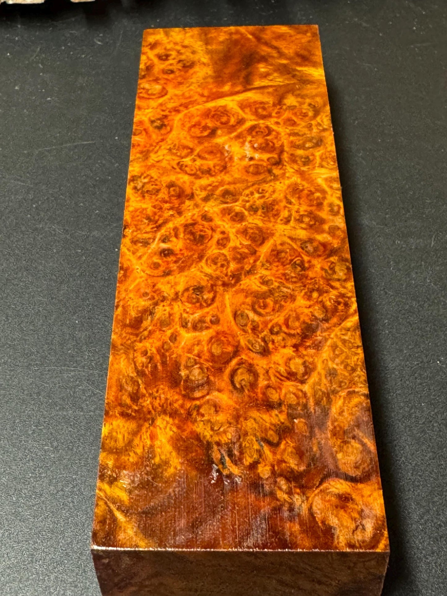 Stabilized Amboyna Burl Turning Block/ 1911 Grips / Knife Block AB7