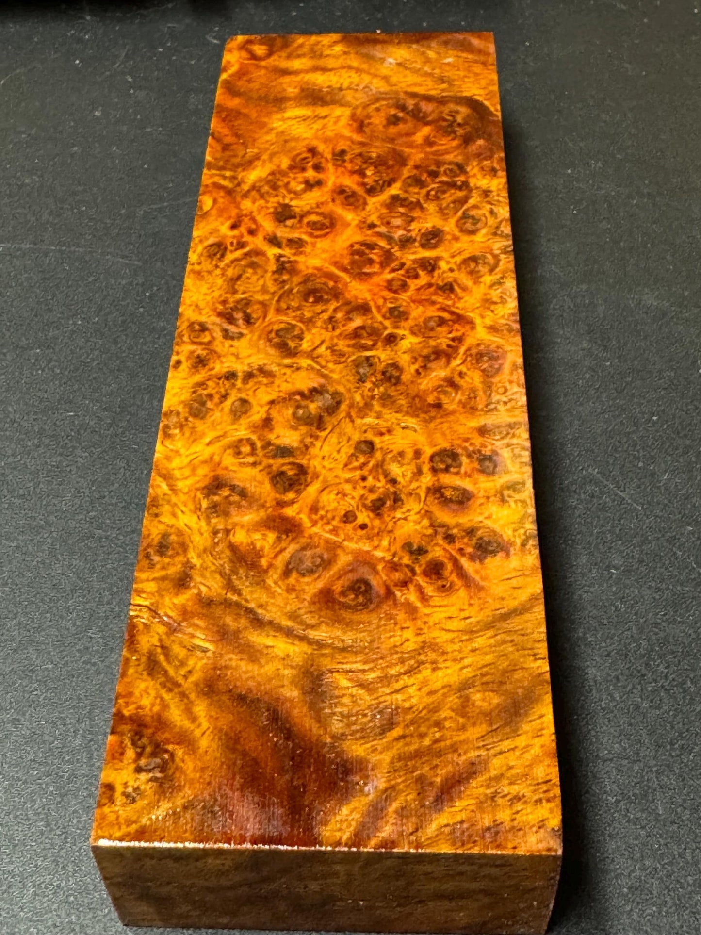 Stabilized Amboyna Burl Turning Block/ 1911 Grips / Knife Block AB7