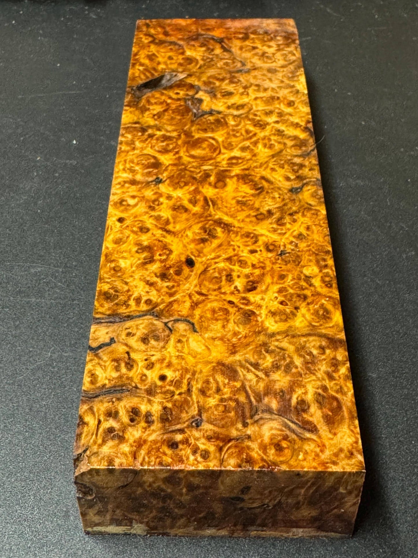 Stabilized Amboyna Burl Turning Block/ 1911 Grips / Knife Block AB9