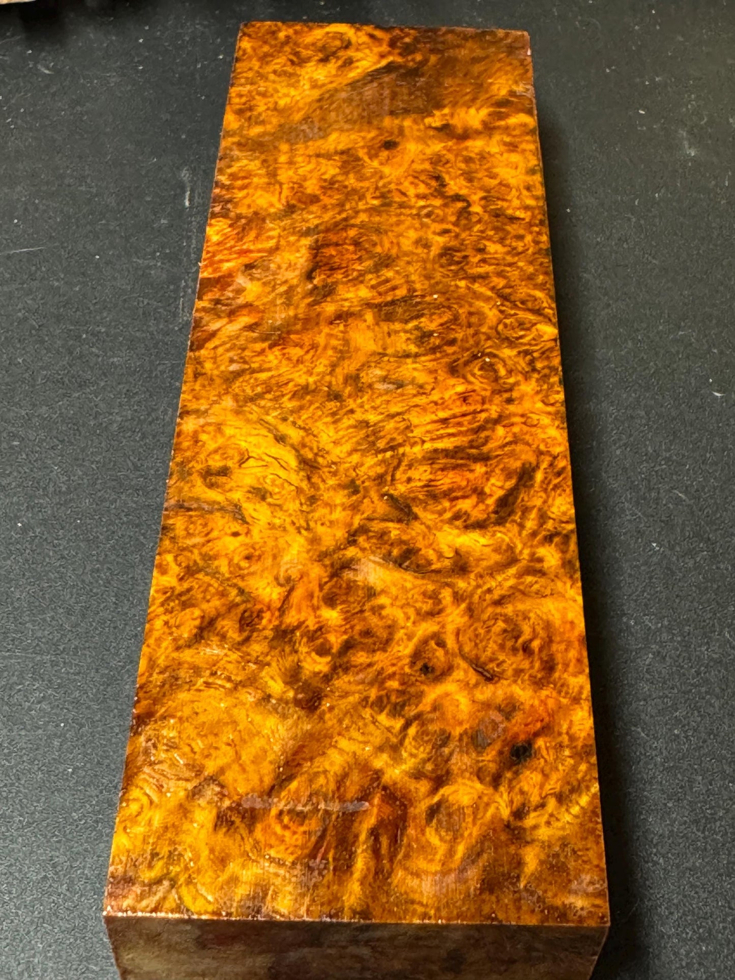 Stabilized Amboyna Burl Turning Block/ 1911 Grips / Knife Block AB12