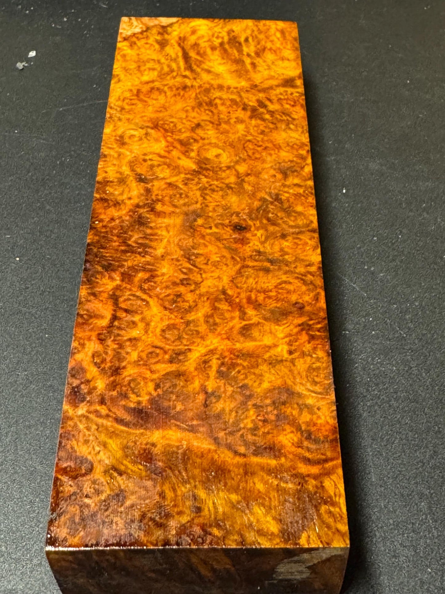 Stabilized Amboyna Burl Turning Block/ 1911 Grips / Knife Block AB12