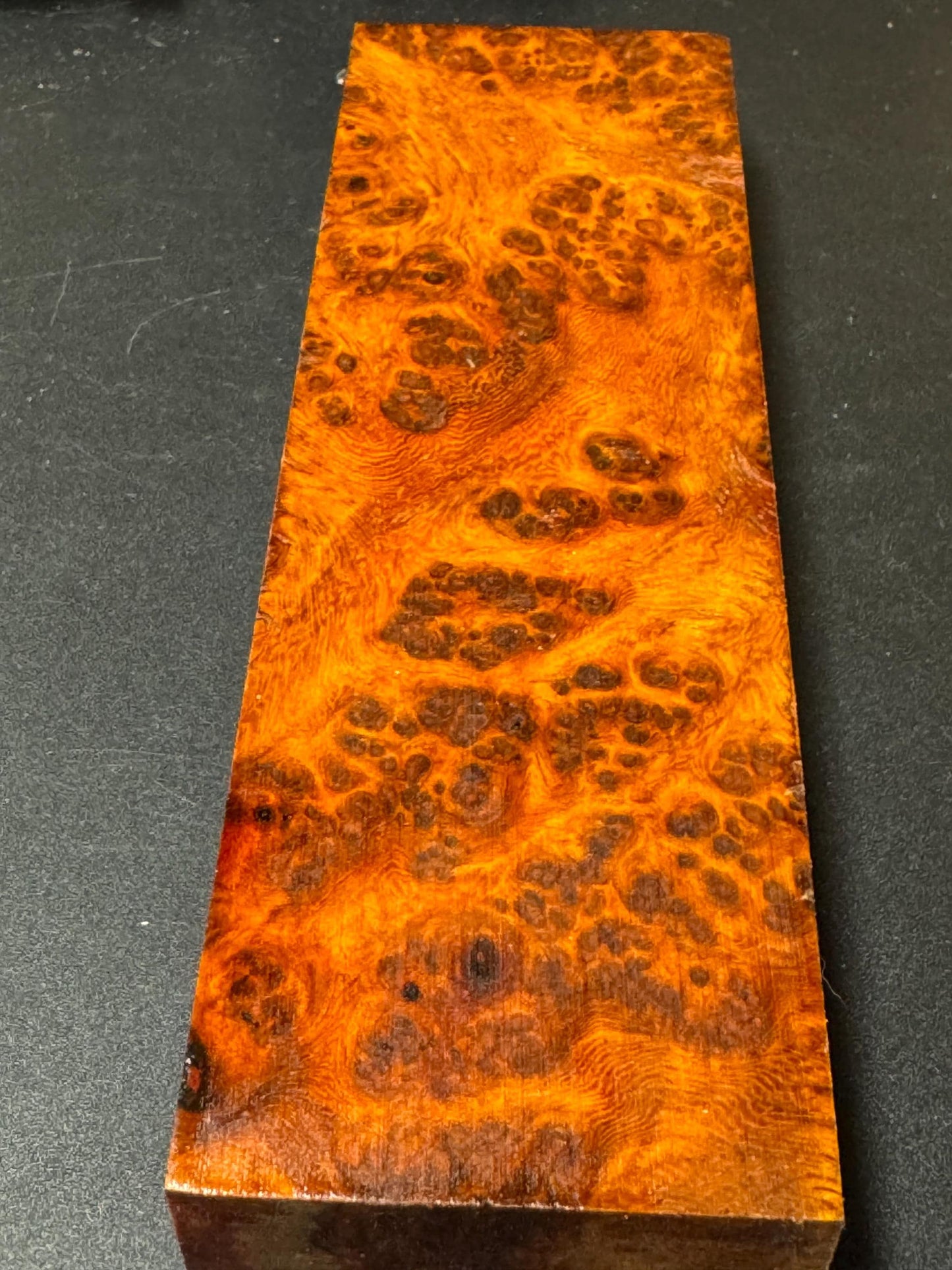 Stabilized Amboyna Burl Turning Block/ 1911 Grips / Knife Block AB18
