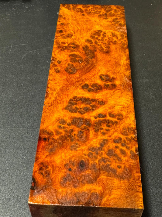Stabilized Amboyna Burl Turning Block/ 1911 Grips / Knife Block AB18