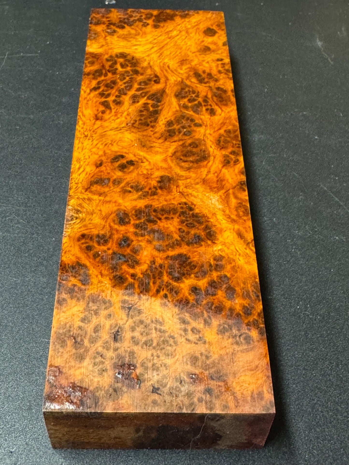 Stabilized Amboyna Burl Turning Block/ 1911 Grips / Knife Block AB18