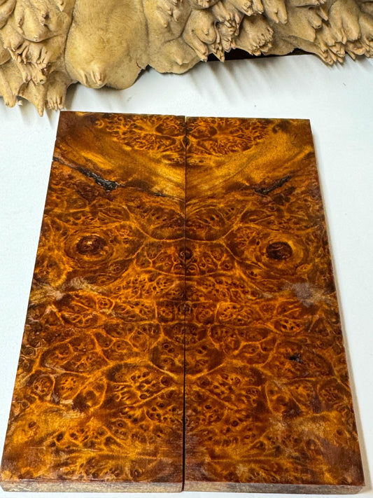 Stabilized Burl Big Leaf Maple Knife scales/ 1911 Grips  BLM14