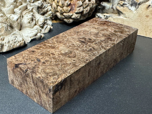 Roasted Stabilized Burl Big Leaf Maple Knife block/ 1911 Grips  RM21